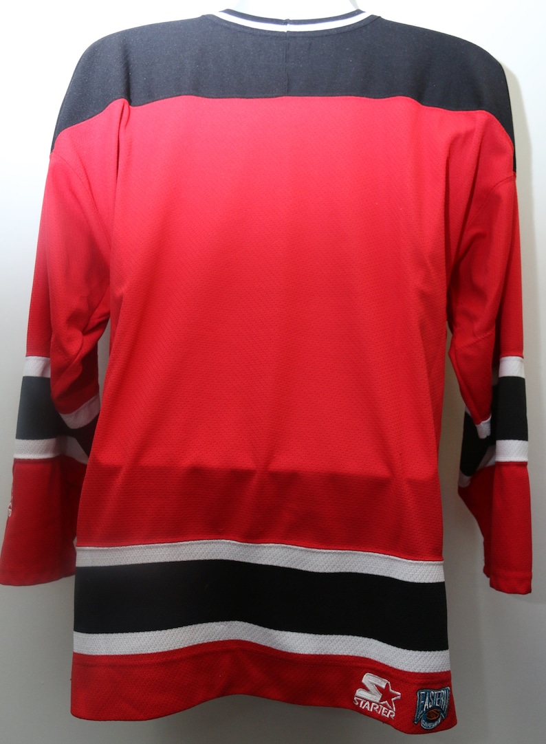 Men/'s Exclusive Rare 90/'s Vintage Starter NEW JERSEY DEVILS Hockey Jersey Sz Medium