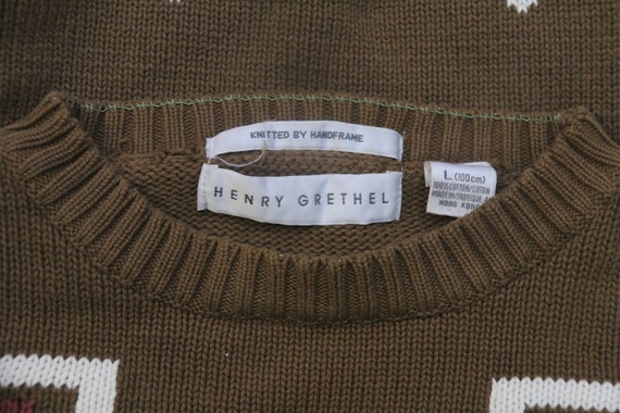 90 ' s Vintage « HENRY à Gretel » abstrait pull à « HENRY motifs Sz : grand bbda79 90 ' s Vintage « HENRY à Gretel » abstrait pull à « HENRY motifs Sz : grand bbda79