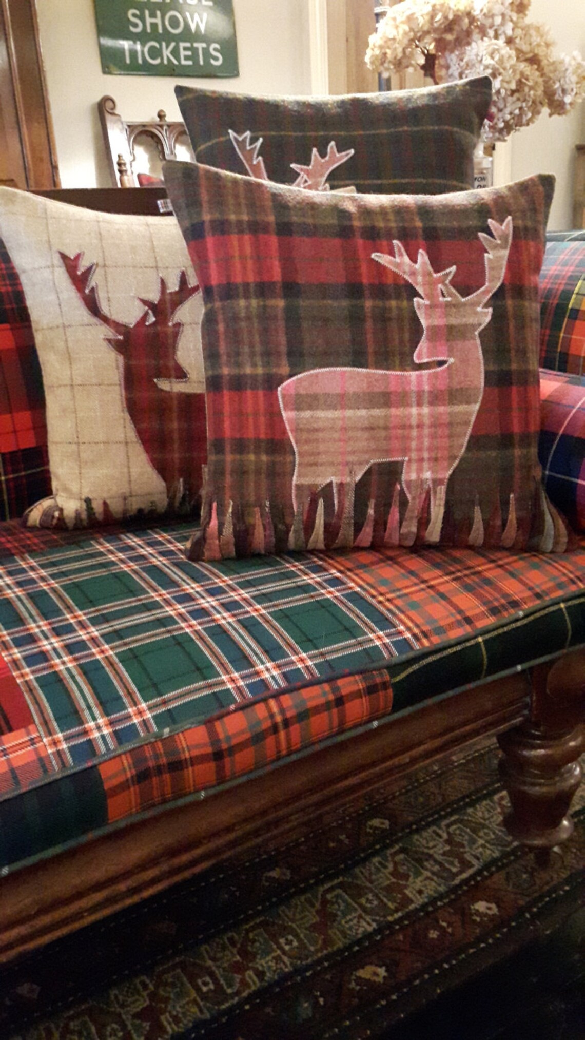 Large Handmade Stag cushion Etsy