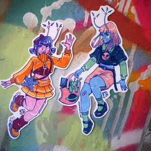 Alien fashion stickers - sci fi harajuku kawaii Japanese fashion sticker collection