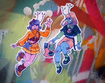 Alien fashion stickers - sci fi harajuku kawaii Japanese fashion sticker collection