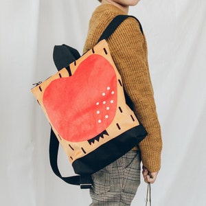 Apple backpack, Kids backpack, Toddler backpack, Personalized Bag zdjęcie 1