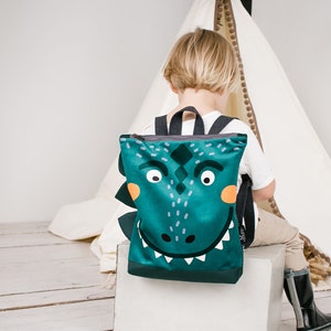 Dinosaur large backpack for kids, Toddler backpack, Children backpack, Printed backpack image 3