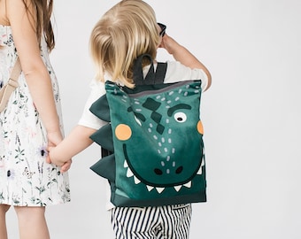 Dinosaur large backpack for kids, Toddler backpack, Children backpack, Printed backpack