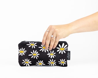 Daisy clutch, makeup pouch, Coin wallet