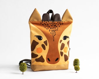 Toddler backpack, Giraffe backpack, Kids backpack, Nursery backpack