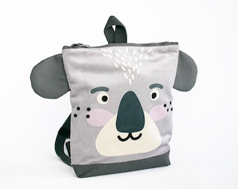 Toddler backpack, Kids backpack, Printed koala backpack