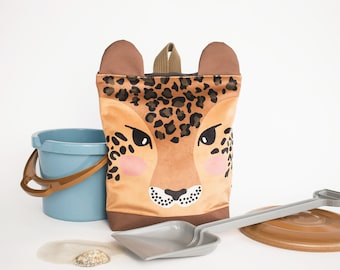 Toddler backpack, Small kids backpack, printed Leopard backpack