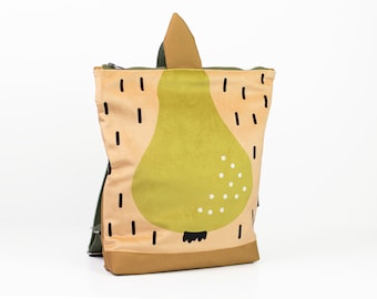 Pear backpack, Kids backpack, Toddler backpack, Printed backpack