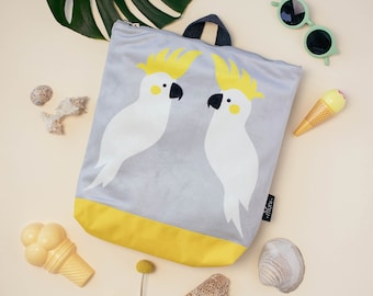 Backpack for kids, Toddler backpack, Printed backpack, Cockatoo backpack,