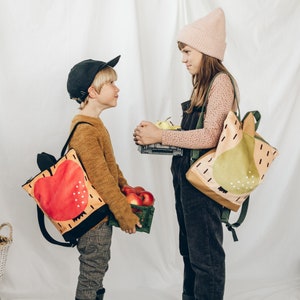 Apple backpack, Kids backpack, Toddler backpack, Personalized Bag zdjęcie 7