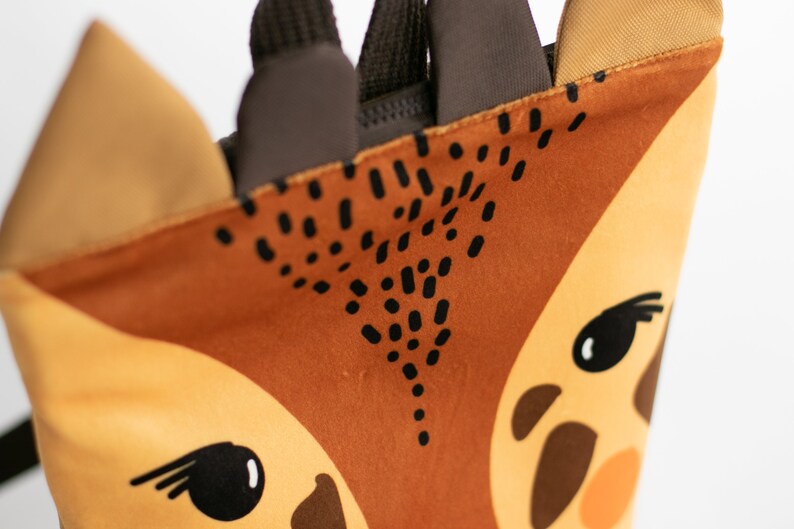 Toddler backpack, Giraffe backpack, Kids backpack, Nursery backpack image 3