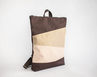 Women backpack, Waterproof backpack, Colour block backpack, 13" laptop backpack