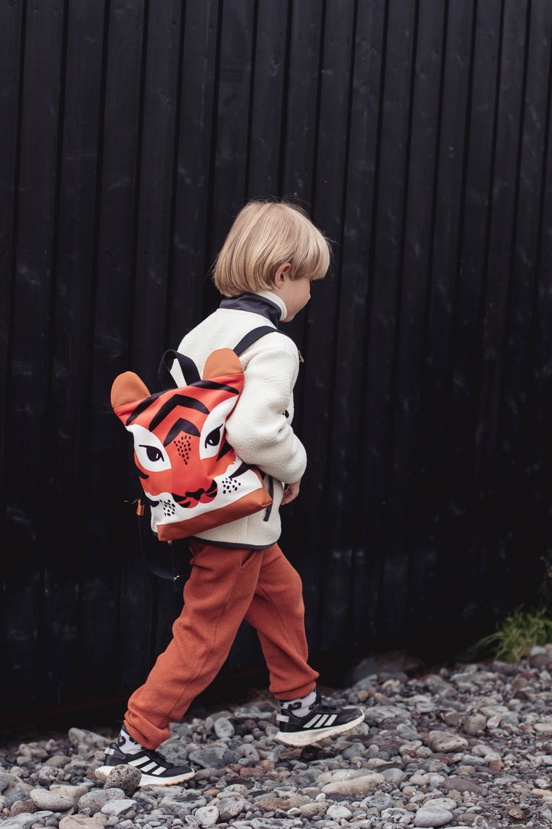 Toddler backpack, Kids backpack, Printed Tiger backpack 