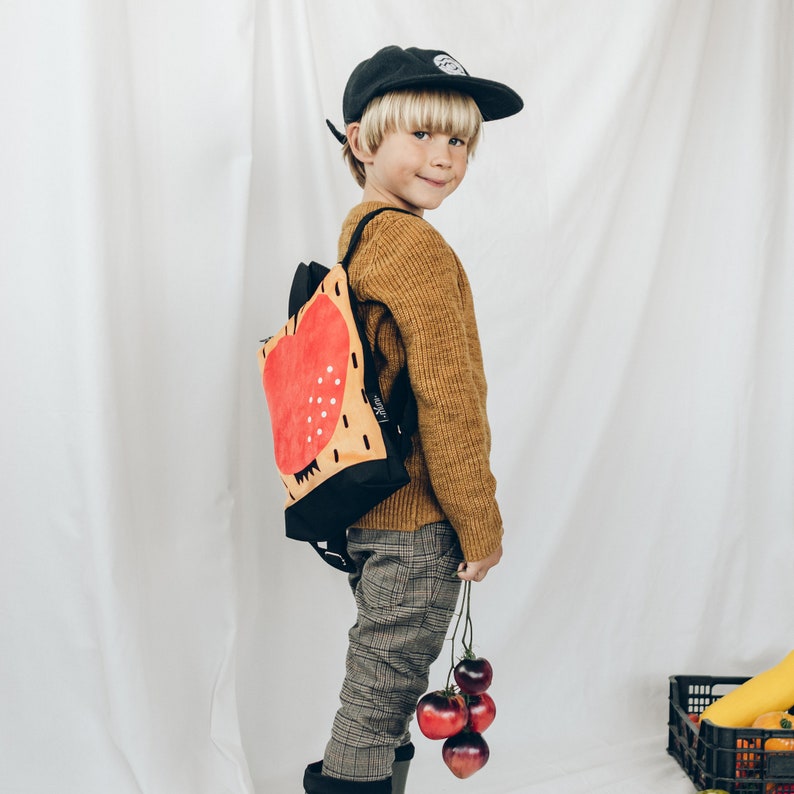 Apple backpack, Kids backpack, Toddler backpack, Personalized Bag zdjęcie 9