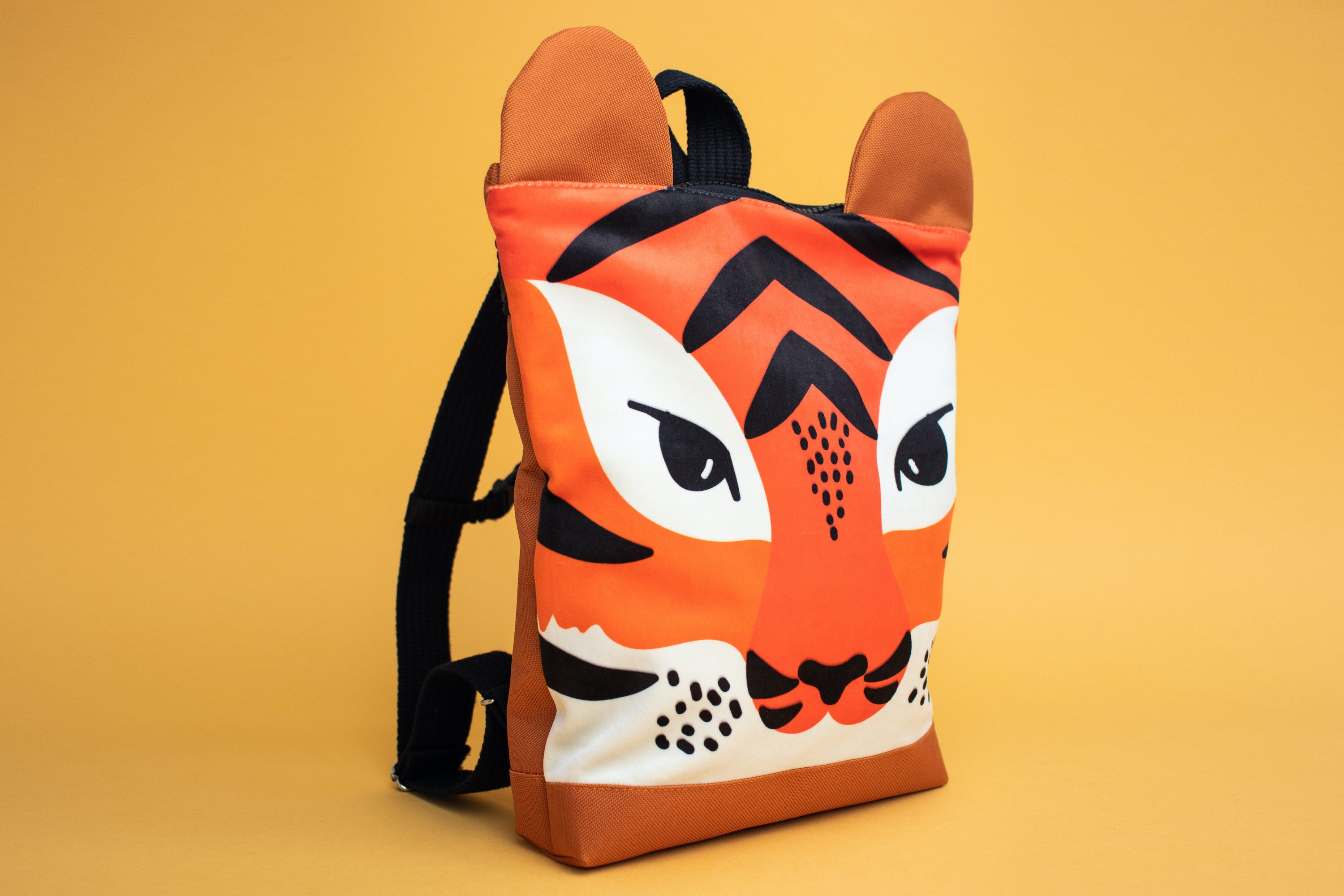 Toddler Backpack Kids Backpack Printed Tiger Backpack Etsy UK