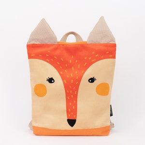 Fox backpack, Toddler backpack, Children backpack, Printed Fox backpack image 3