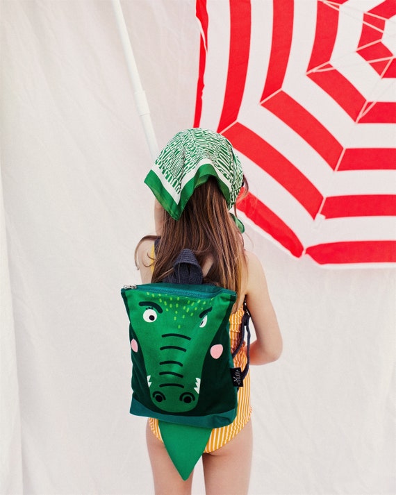 Crocodile Backpack, Kids Backpack, Toddler Backpack, Printed