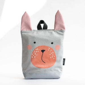 Bunny backpack, Kids backpack, Toddler backpack, Printed backpack image 8