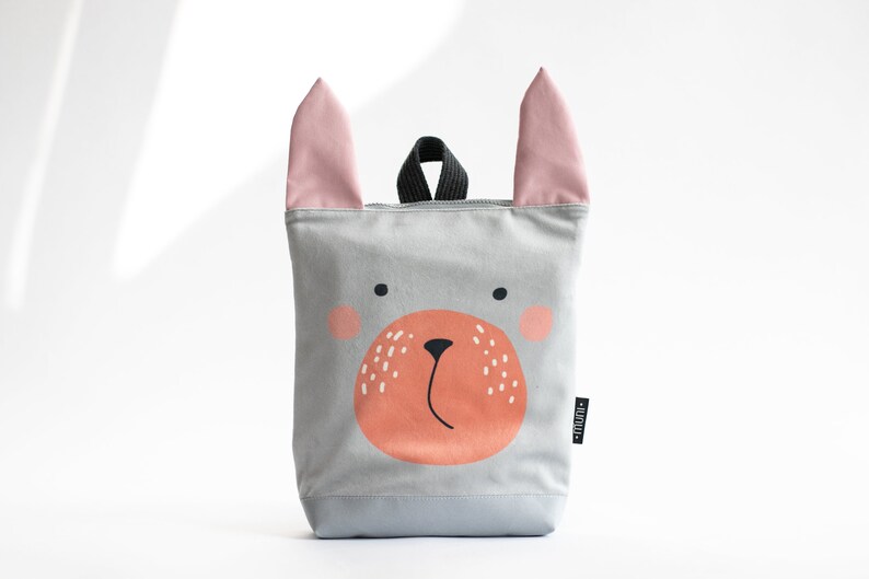 Bunny backpack, Kids backpack, Toddler backpack, Printed backpack image 8