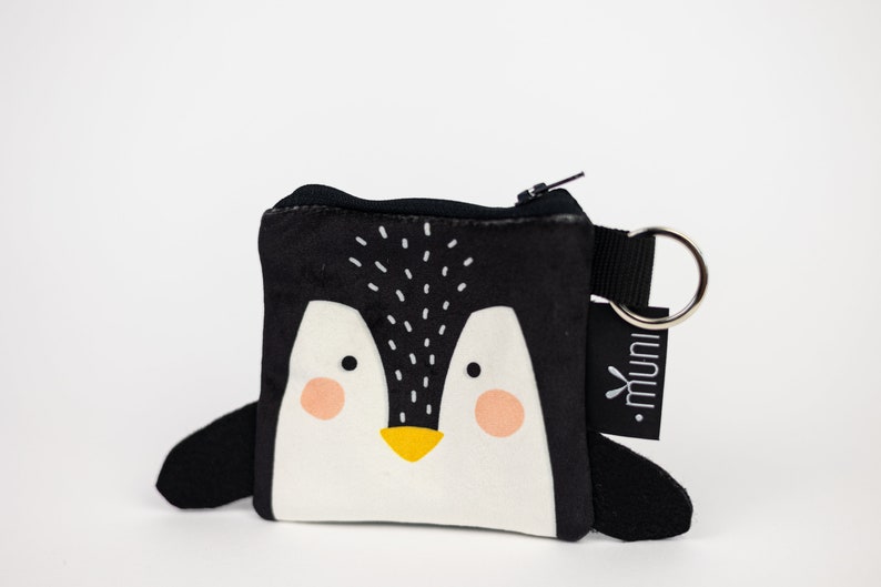 Penguin coin wallet, Little coin pouch, Keychain wallet, toddler coin wallet, Wallet for kids image 2