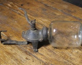 Antique Wall Mount Coffee Grinder, Cast Iron Arcade Coffee Mill with Jar