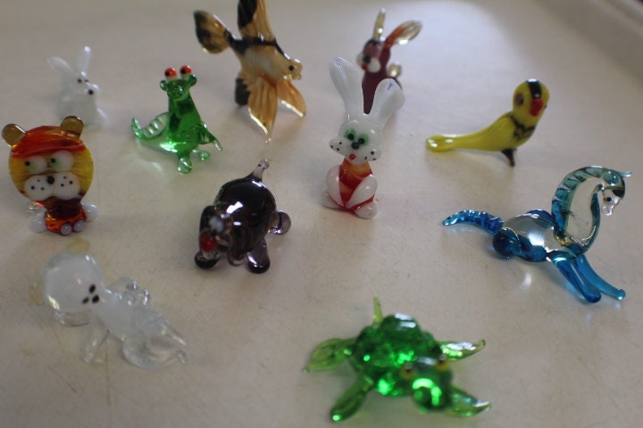 Vintage Glass Animal Figurines, Glass Animals, Vintage Glass Figurines, Handmade Glass Figurines, Miniature Glass Figurines, Czech Glass - .br Vintage Glass Animal Figurines, Glass Animals, Vintage Glass Figurines, Handmade Glass Figurines, Miniature Glass Figurines, Czech Glass - .br