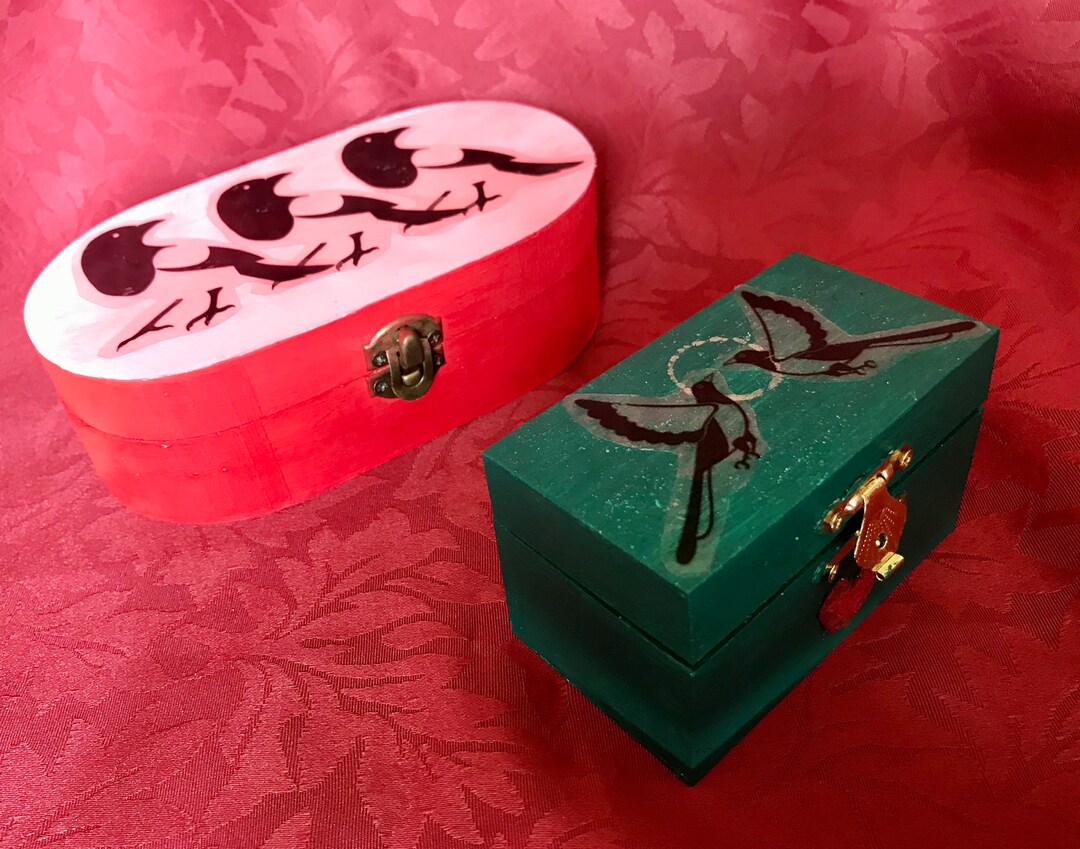 Individual Hand Painted Box, Magpie Message. Engagement. Love Message ...