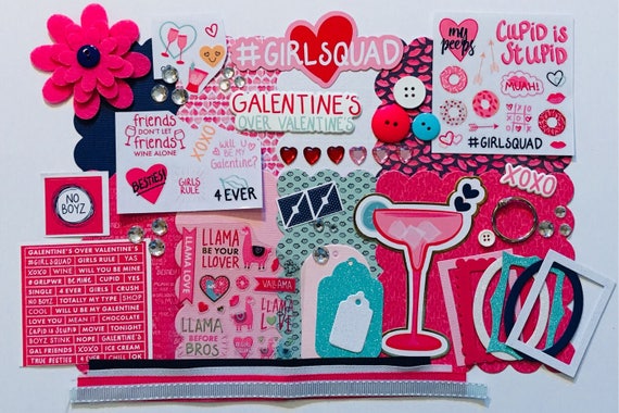 Cupid is Stupid Valentines Day Custom Chipboard Mini Book Album DIY Kit  Scrapbooking 