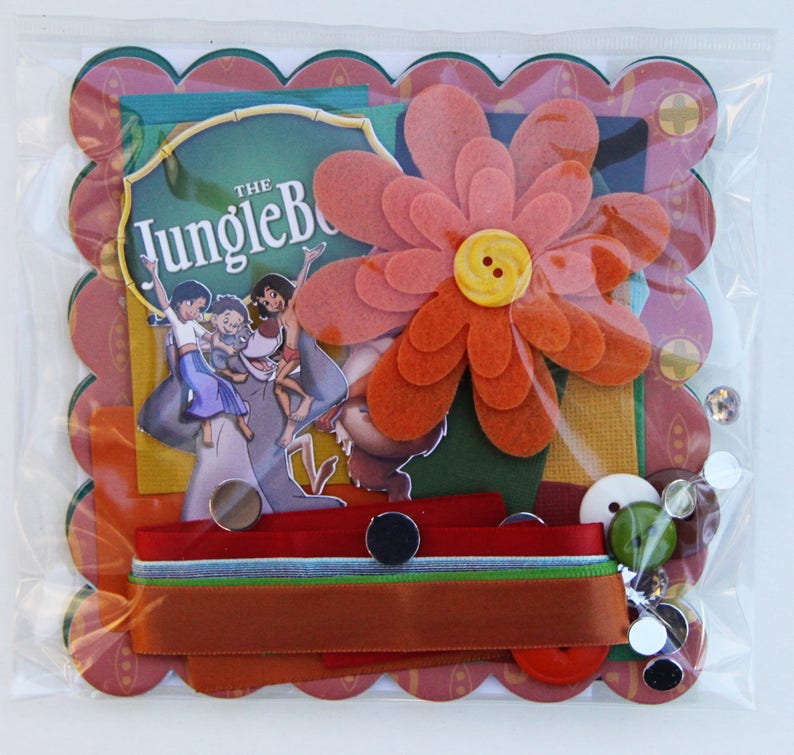 Disney Jungle Book Custom Chipboard Mini Book Album DIY Kit Etsy