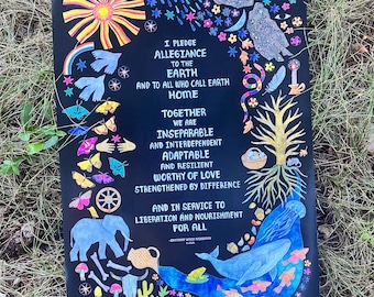 Earth Pledge Poster (Black)