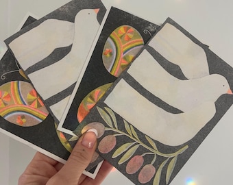 Riso Printed Notecards (set of 4) with Envelopes