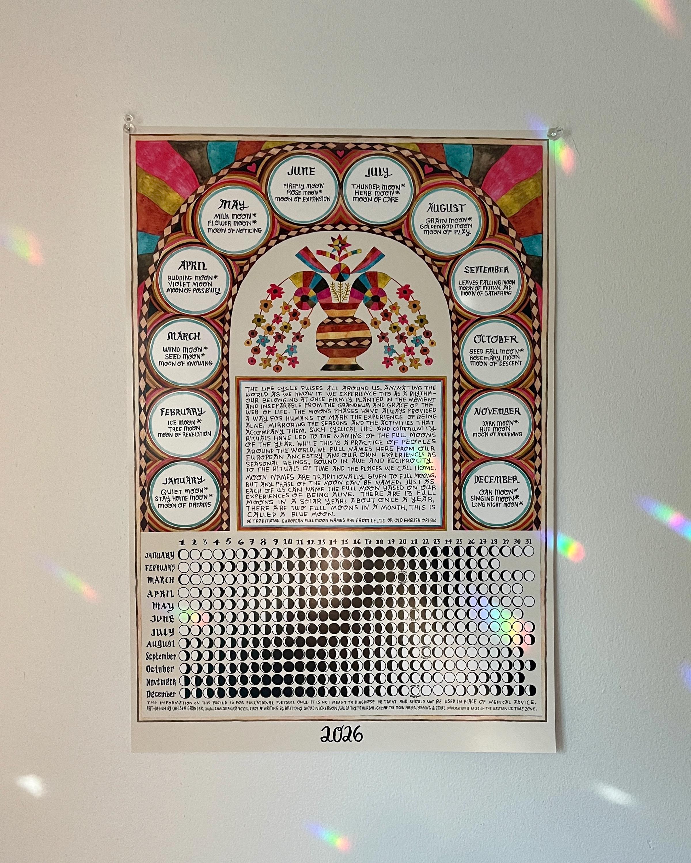 2026 Moon Calendar - Etsy Canada