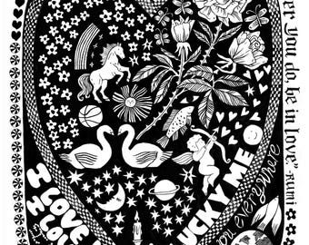 Digital Download of Love Art Print 8.5x11