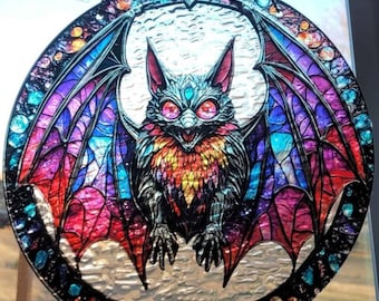 Stunning Halloween Gothic Vampire Bat Suncatcher Sun Catcher Window Decor