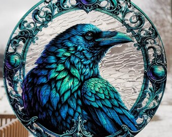 Stunning Raven Crow Suncatcher Light Catcher Window Decor Handmade