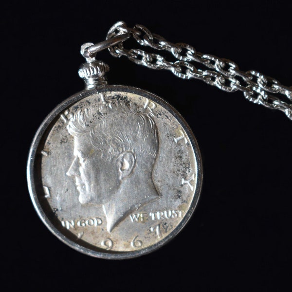 1967 JFK Half-Dollar on Silvertone Chain