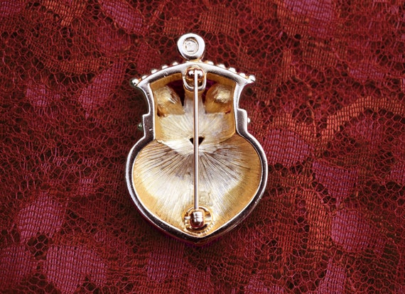 Swarovski Heart and Crown Brooch - image 3