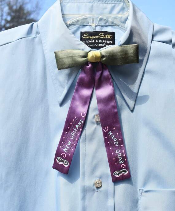Colorful Mardi Gras Bowtie, Hand-Painted, Colonel