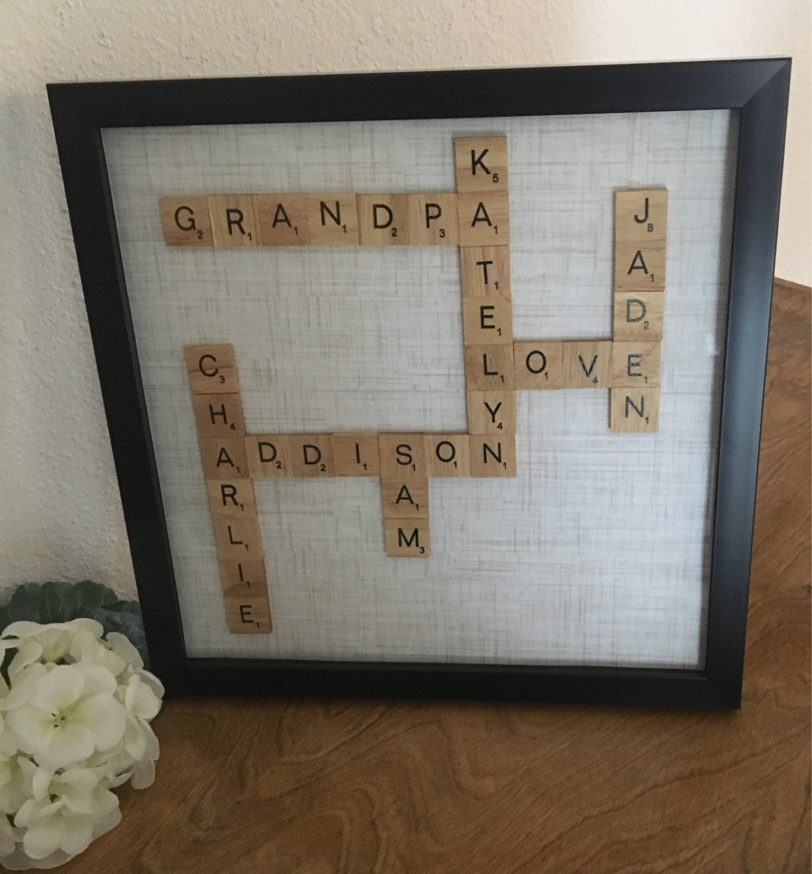 Family frame scrabble wall art personalized frame scrabble Etsy