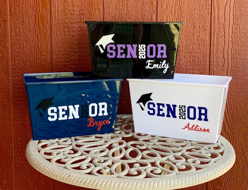 Graduation Containers Personalized Class of 2025 Graduation Bucket: Senior Gift Basket - Etsy