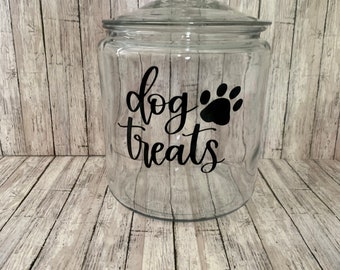 Dog Treat Jar Decal, paw print decal, jar decal, dog decal, Kitchen organization, decal stickers, vinyl decals, jar not included