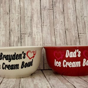 Personalized Ice Cream Bowl, Ice Cream Lover Bowl Personalized Gift, Custom Ice Cream Bowl, Personalized Gift, Romantic Gifts, Kids Gifts
