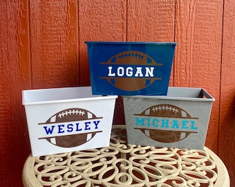 Personalized Football Team Bucket: Senior Night Gift