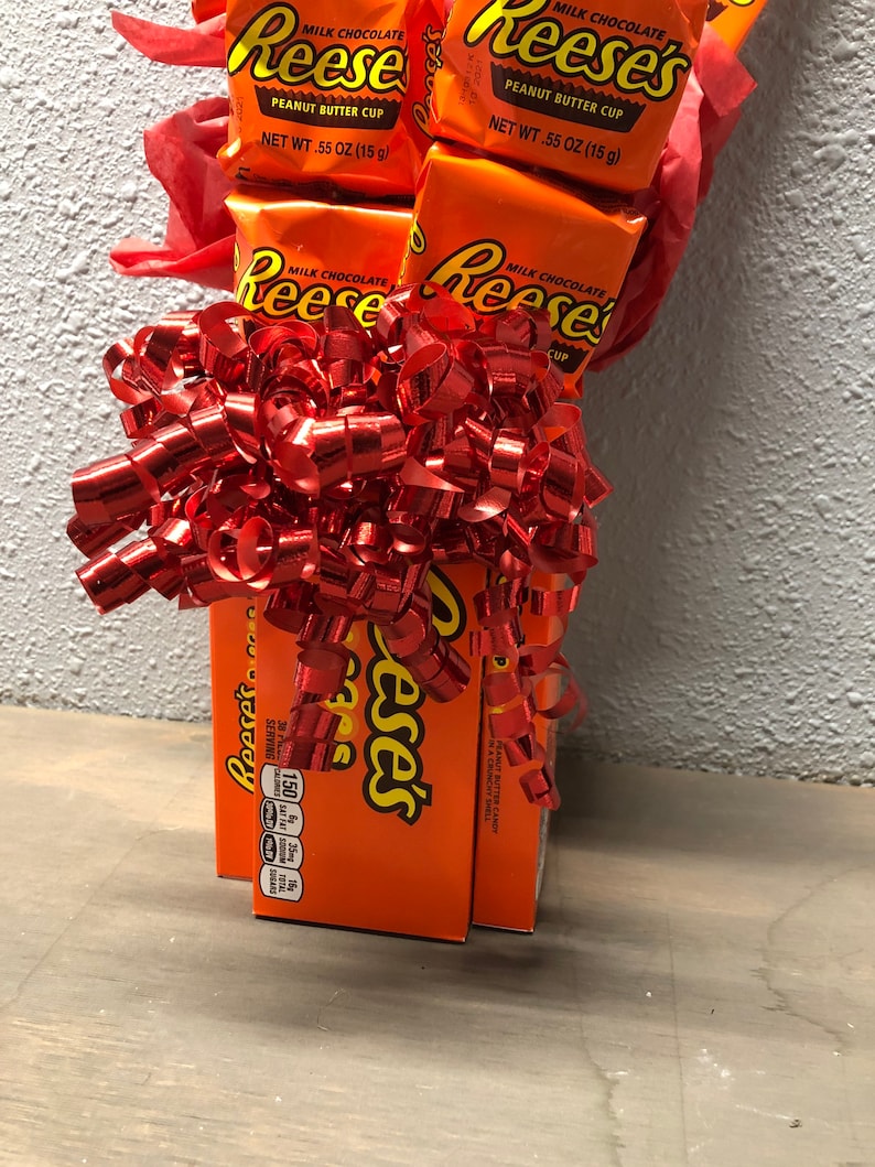Reese's Candy Bouquet: Valentine's Day Peanut Butter Cups Gift - Etsy