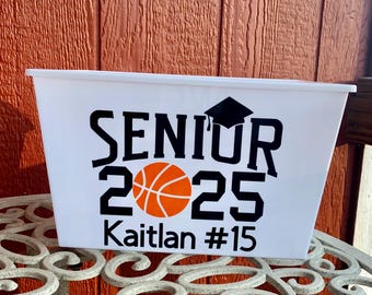Personalized Senior Basketball Graduation Bucket: Class of 2025