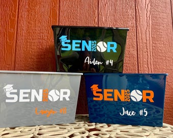 Personalized Baseball Senior Night Gift Bucket: Class of 2026 Graduation