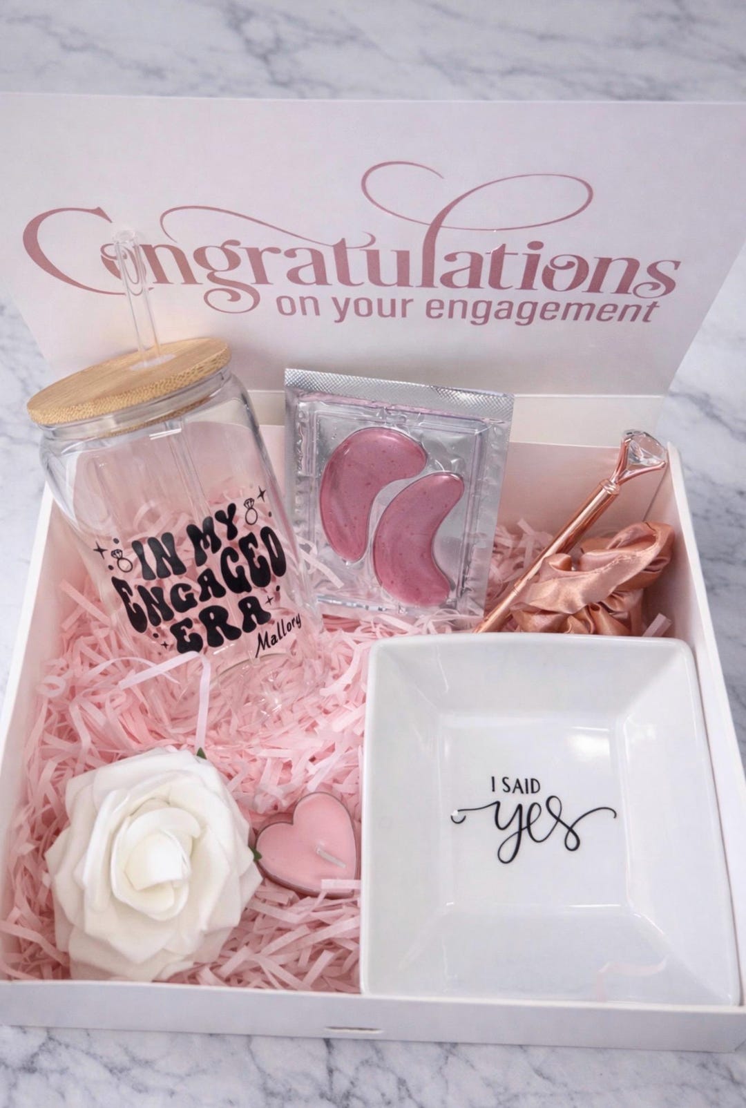 Engagement Gift Box for Bride | “in My Engaged Era” Cup Gift Set ...