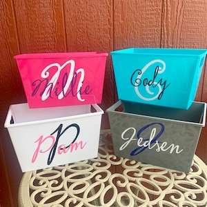 Personalized Monogram Name Bucket, Birthday Basket, Bucket with Custom Name, Personalized Name Basket, Bucket with handles, Party Bucket