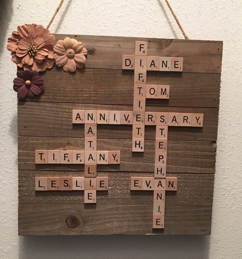 Family Frame Scrabble Wall Art Personalized Frame Scrabble Etsy